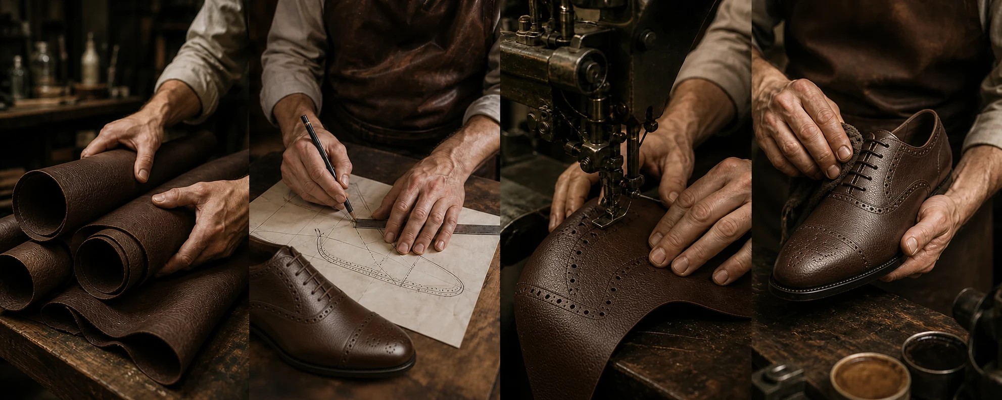 Détail de fabrication du modèle Aurelio